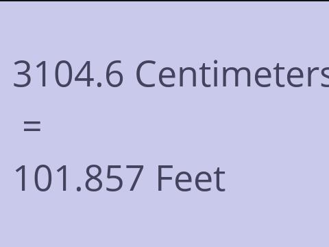 3104.6 CM TO FEET