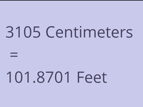 3105 CM TO FEET