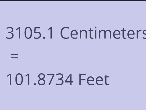 3105.1 CM TO FEET