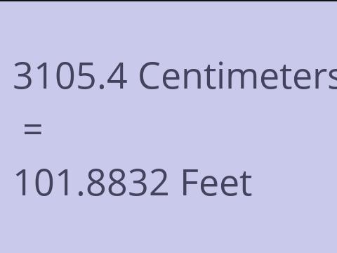 3105.4 CM TO FEET