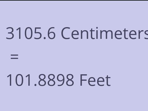 3105.6 CM TO FEET