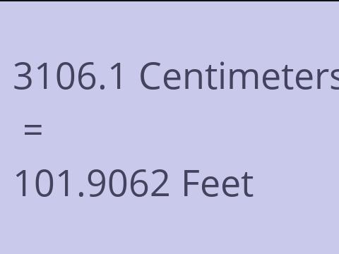 3106.1 CM TO FEET