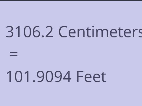 3106.2 CM TO FEET