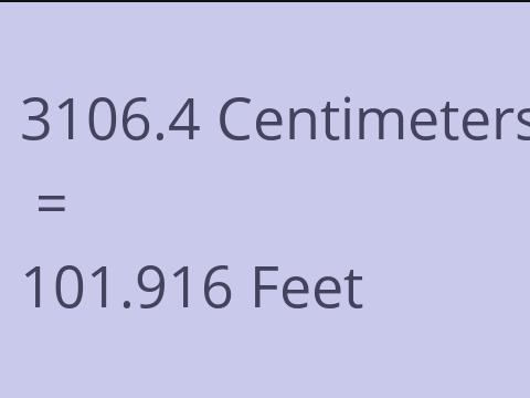 3106.4 CM TO FEET