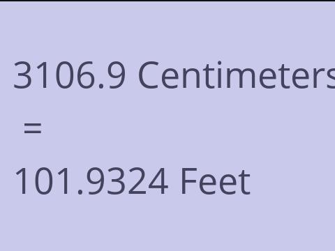 3106.9 CM TO FEET