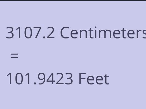 3107.2 CM TO FEET
