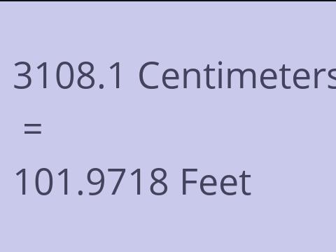 3108.1 CM TO FEET