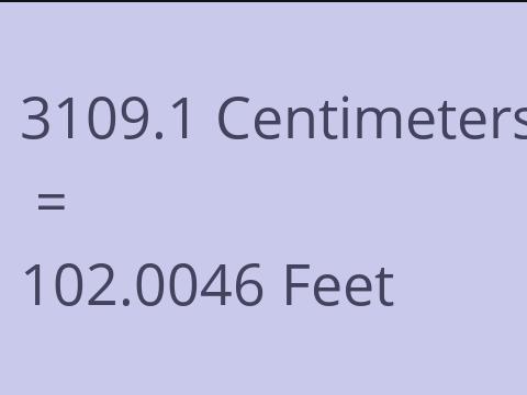 3109.1 CM TO FEET