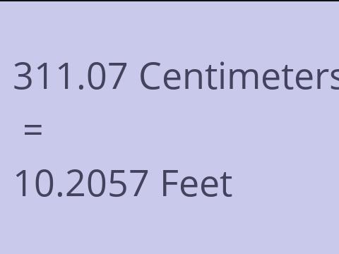 311.07 CM TO FEET