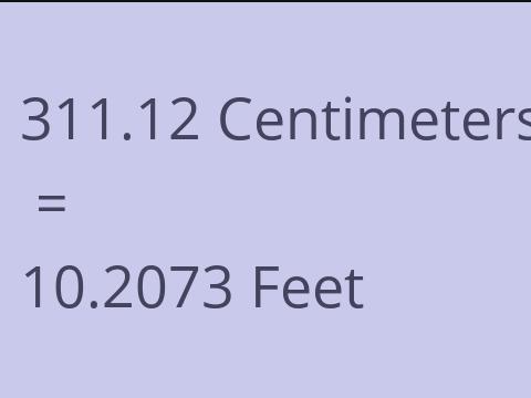 311.12 CM TO FEET