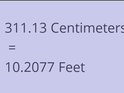 311.13 CM TO FEET