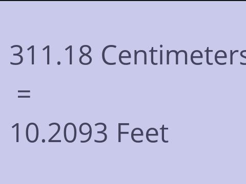 311.18 CM TO FEET