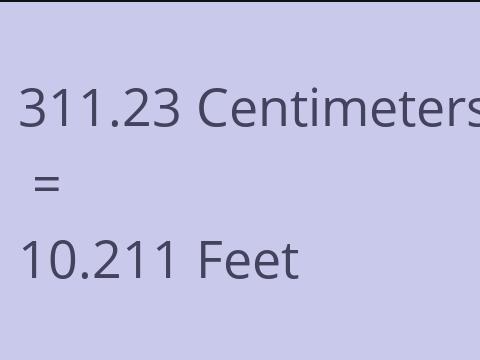 311.23 CM TO FEET