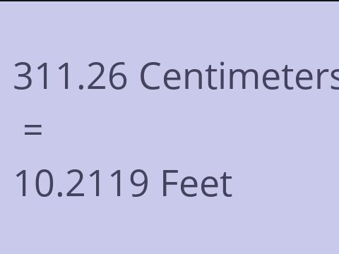 311.26 CM TO FEET