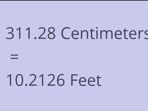 311.28 CM TO FEET