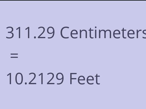 311.29 CM TO FEET