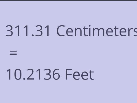 311.31 CM TO FEET