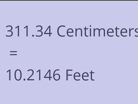 311.34 CM TO FEET