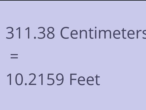 311.38 CM TO FEET