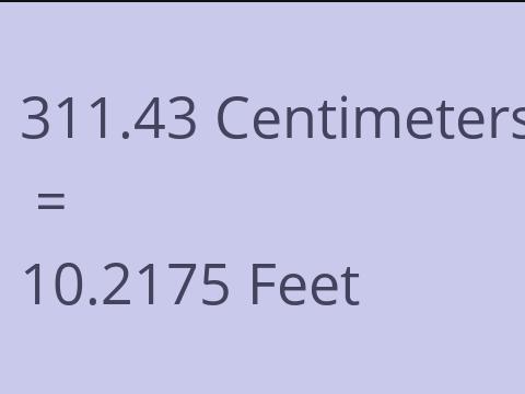 311.43 CM TO FEET