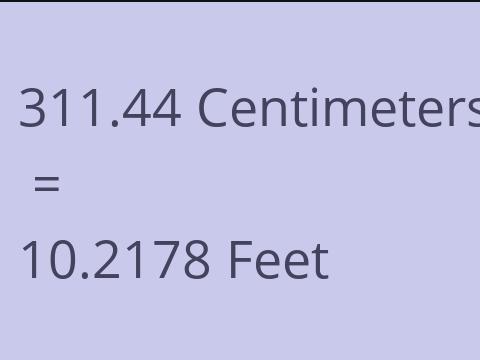 311.44 CM TO FEET