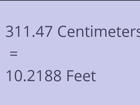 311.47 CM TO FEET