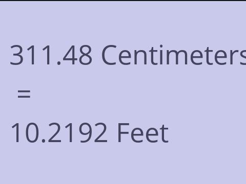 311.48 CM TO FEET