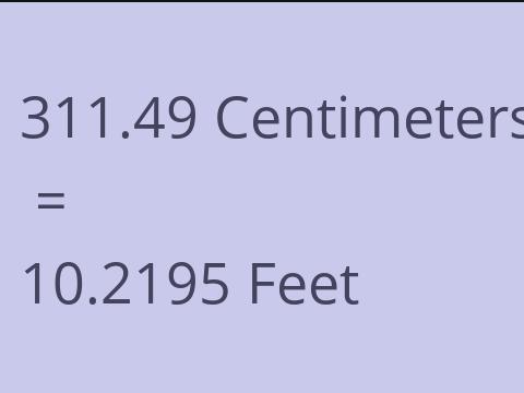 311.49 CM TO FEET