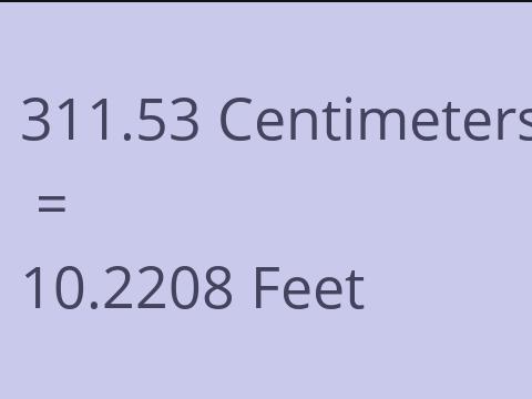 311.53 CM TO FEET