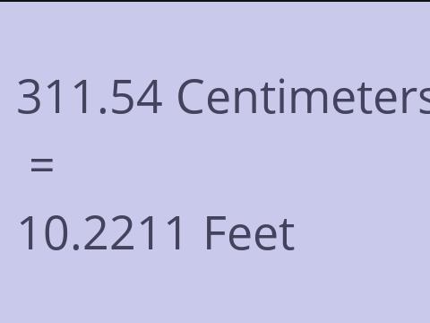 311.54 CM TO FEET