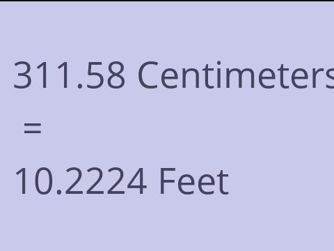 311.58 CM TO FEET