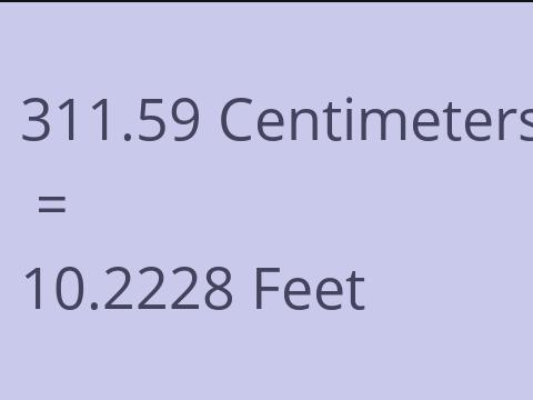 311.59 CM TO FEET