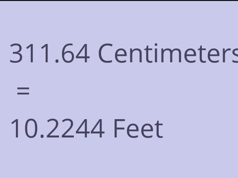 311.64 CM TO FEET