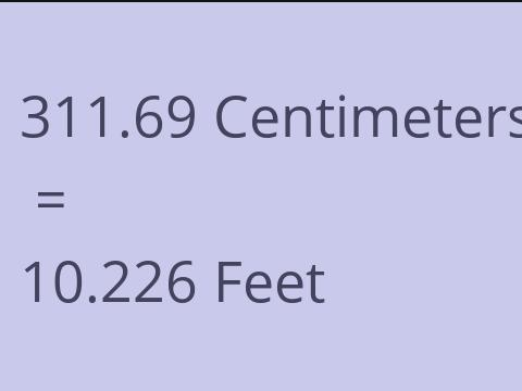 311.69 CM TO FEET