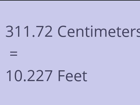 311.72 CM TO FEET