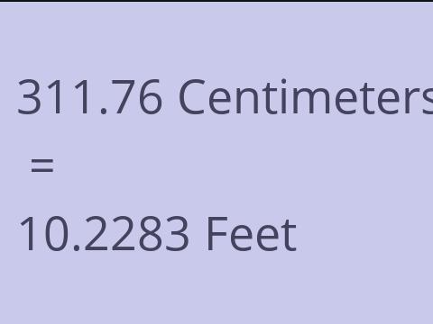 311.76 CM TO FEET