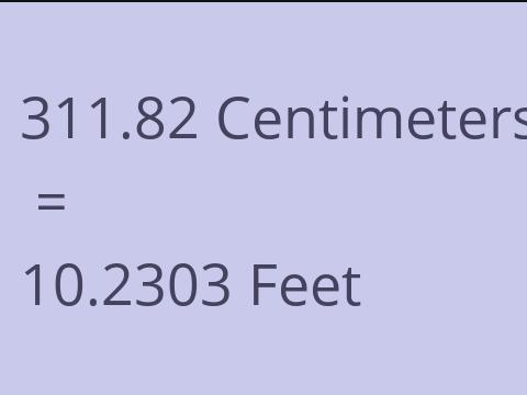 311.82 CM TO FEET