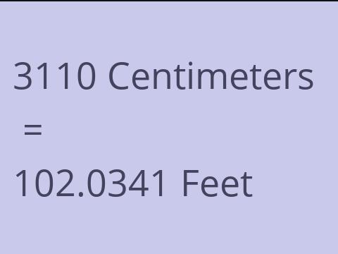 3110 CM TO FEET