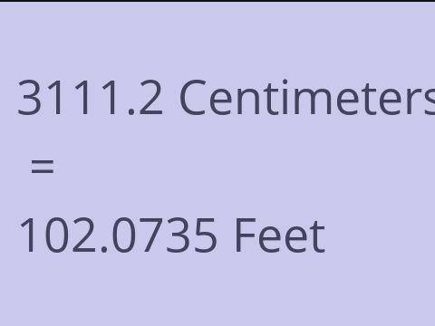 3111.2 CM TO FEET