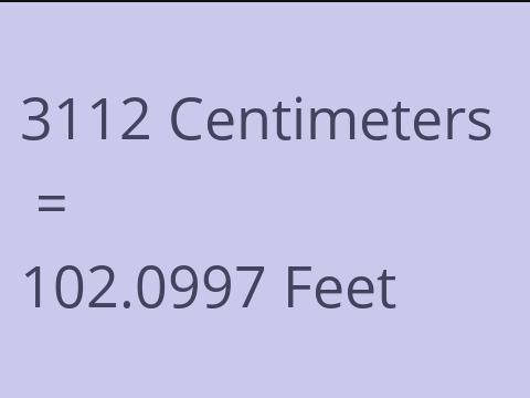 3112 CM TO FEET