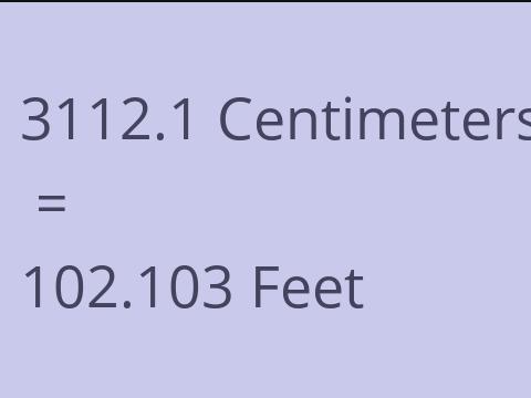 3112.1 CM TO FEET