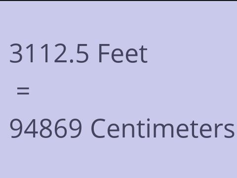 3112.5 FEET TO CM