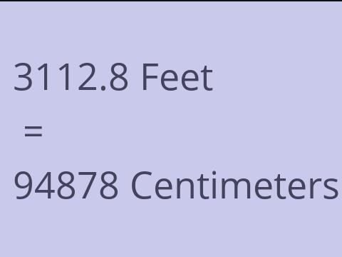 3112.8 FEET TO CM
