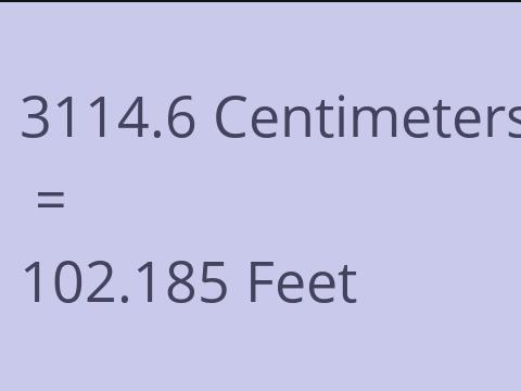 3114.6 CM TO FEET