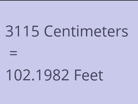 3115 CM TO FEET
