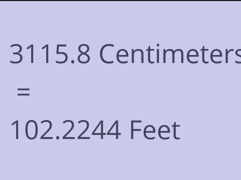 3115.8 CM TO FEET