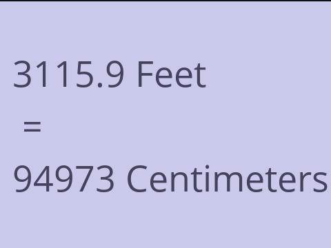 3115.9 FEET TO CM