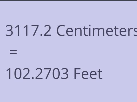 3117.2 CM TO FEET
