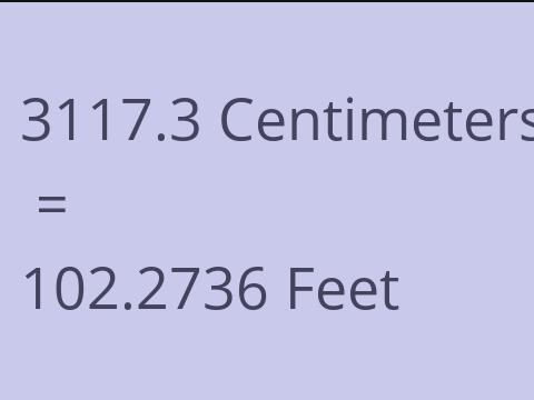 3117.3 CM TO FEET