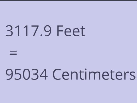 3117.9 FEET TO CM